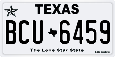 TX license plate BCU6459