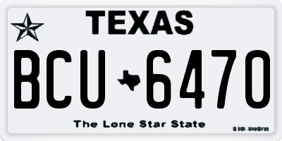 TX license plate BCU6470