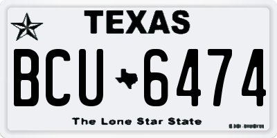 TX license plate BCU6474