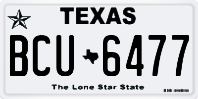 TX license plate BCU6477