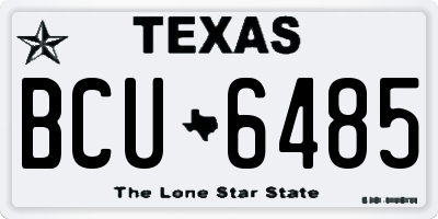 TX license plate BCU6485