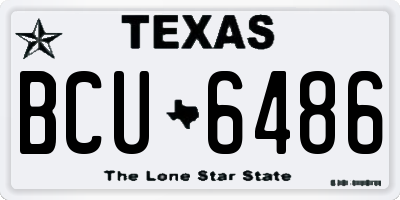 TX license plate BCU6486