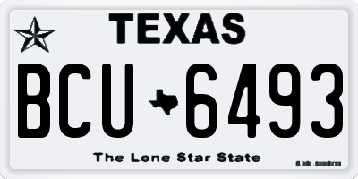 TX license plate BCU6493