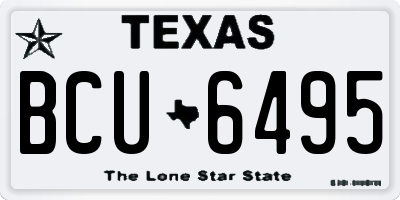 TX license plate BCU6495