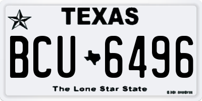 TX license plate BCU6496