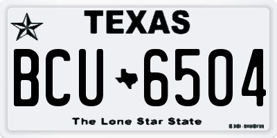 TX license plate BCU6504
