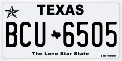 TX license plate BCU6505