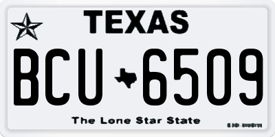 TX license plate BCU6509