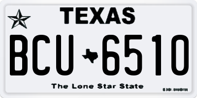 TX license plate BCU6510