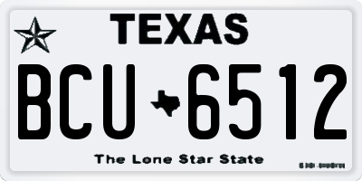 TX license plate BCU6512
