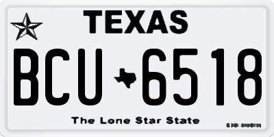 TX license plate BCU6518