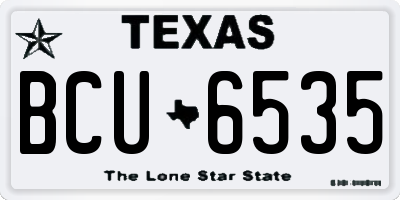 TX license plate BCU6535