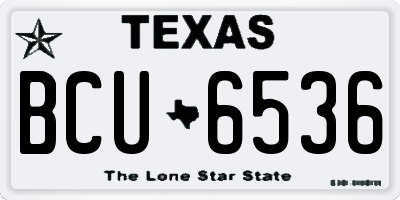 TX license plate BCU6536