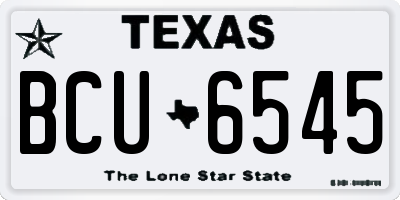 TX license plate BCU6545