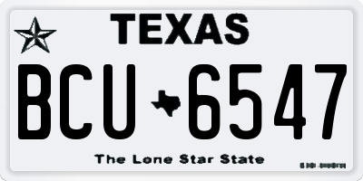 TX license plate BCU6547