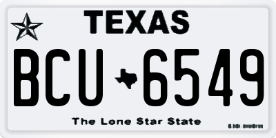 TX license plate BCU6549