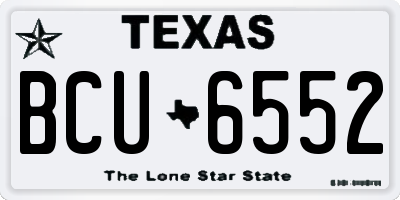 TX license plate BCU6552