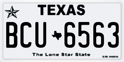 TX license plate BCU6563