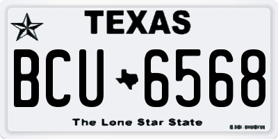 TX license plate BCU6568