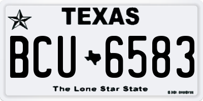 TX license plate BCU6583