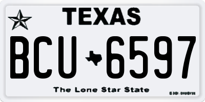 TX license plate BCU6597
