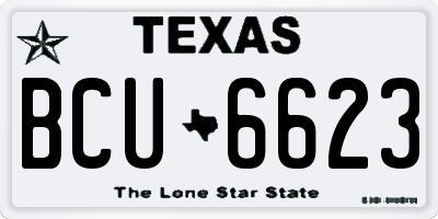 TX license plate BCU6623