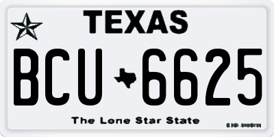 TX license plate BCU6625