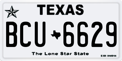 TX license plate BCU6629