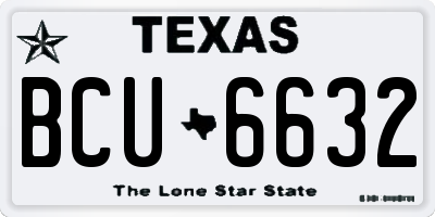 TX license plate BCU6632