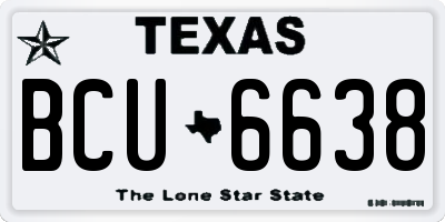 TX license plate BCU6638