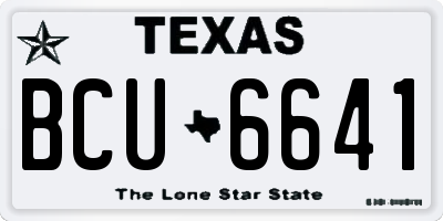TX license plate BCU6641