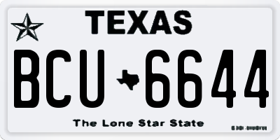 TX license plate BCU6644