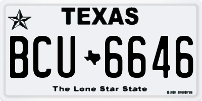 TX license plate BCU6646