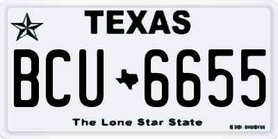 TX license plate BCU6655