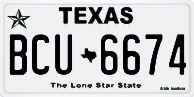 TX license plate BCU6674