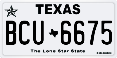 TX license plate BCU6675