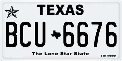 TX license plate BCU6676