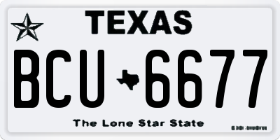 TX license plate BCU6677