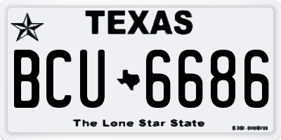 TX license plate BCU6686