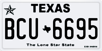 TX license plate BCU6695