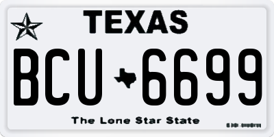 TX license plate BCU6699