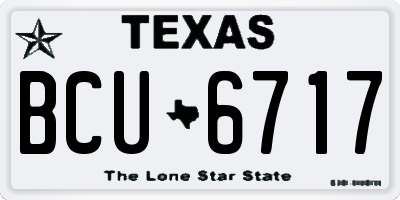 TX license plate BCU6717