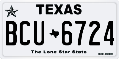 TX license plate BCU6724