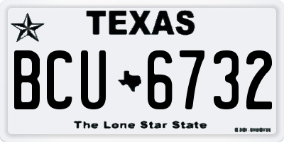 TX license plate BCU6732