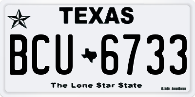 TX license plate BCU6733