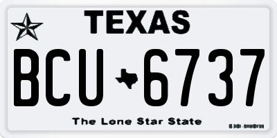 TX license plate BCU6737