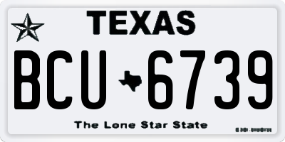 TX license plate BCU6739