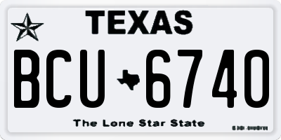 TX license plate BCU6740