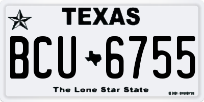 TX license plate BCU6755
