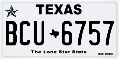 TX license plate BCU6757